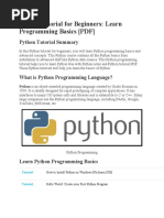 Python Syllabus PDF | PDF | Python (Programming Language) | Object ...