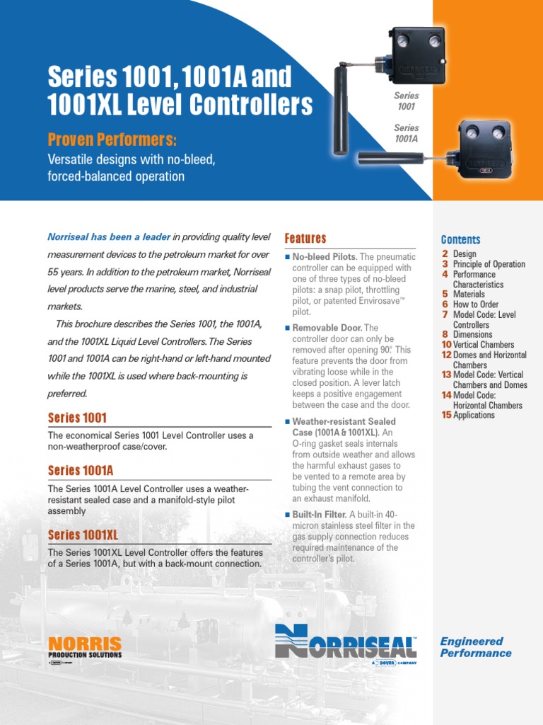 Series 1001, 1001A and 1001XL Level Controllers: Proven Performers ...