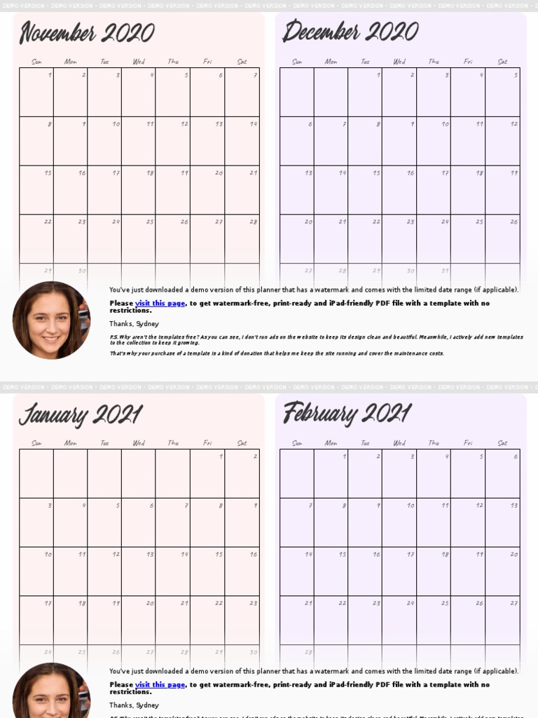 Two Months On Page Calendar | PDF | Software | Application Software