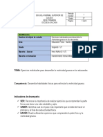 Planeación de Educación Física - Motricidad Gruesa