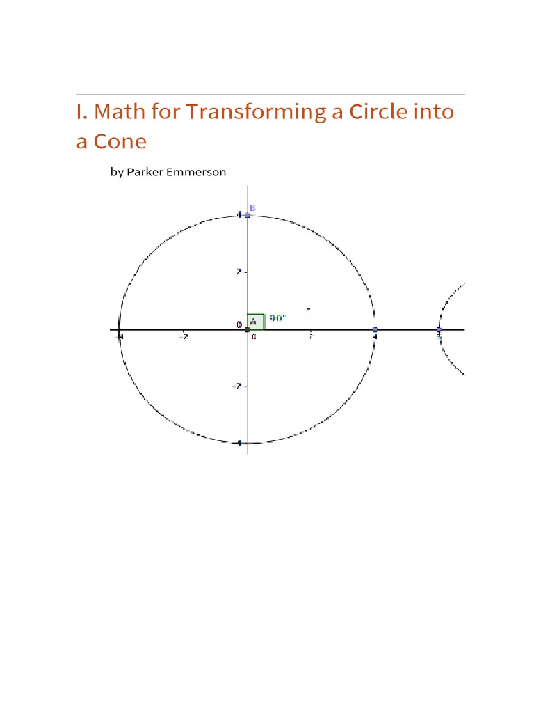 Circle to Cone Transformation Math | PDF