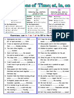 Prepositions - AT IN ON