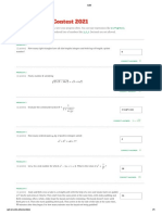 Lehigh Math Contest 2021: Instructions: Simplify All Answers. Save Your Progress Often. You Can Type Expressions Like