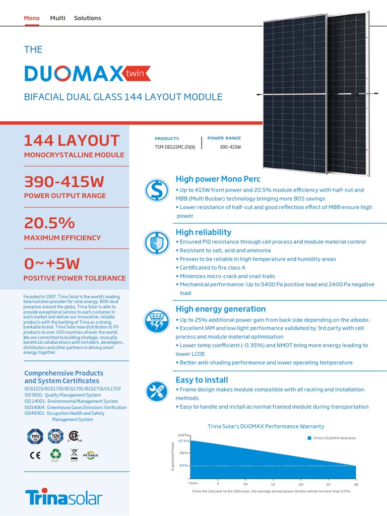 PV Module AP - Datasheet - DEG15MC.20 (II) - 2020B | PDF | Solar Panel ...