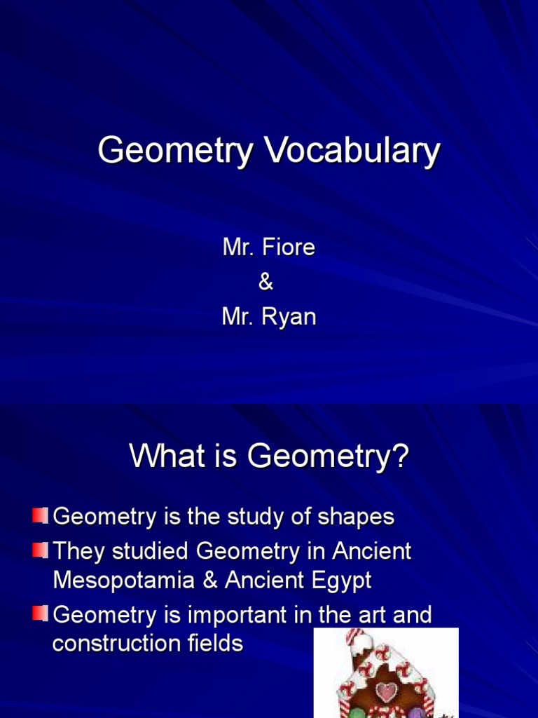 Math Geometry Vocabulary PDF Angle Vertex (Geometry)