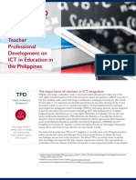 Teacher Professional Development On ICT in Education in The Philippines