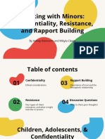 Cleary Reitmann Working With Minors Resistance Confidentiality and Rapport Building