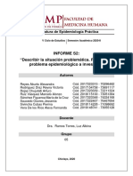 EPIDEMIO PRACT-GRUPO5-INFORME S2-Describir La Situación Problemática. Formular El Problema Epidemiológico A Investigar