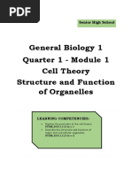 General Biology 1 Quarter 1 - Module 1 Cell Theory Structure and Function of Organelles