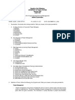 Republic of The Philippines University of Rizal System Morong, Rizal 653-1735 BT 2 Project Development and Management Midterm Examination