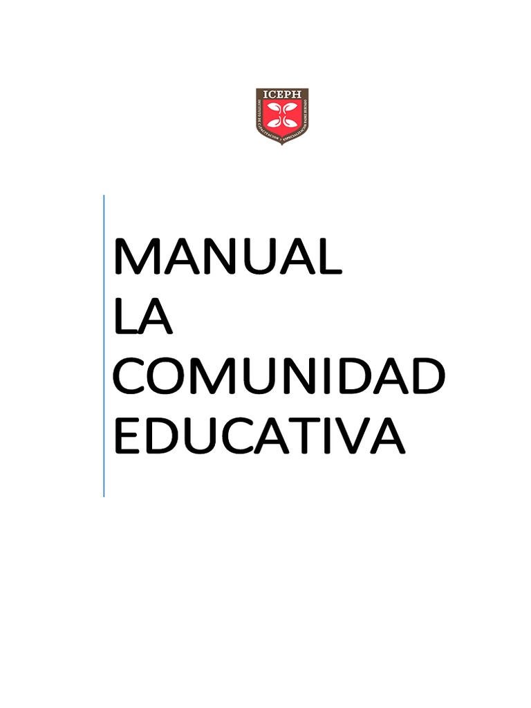 1.manual La Comunidad Educativa | PDF | Salón de clases | Maestros