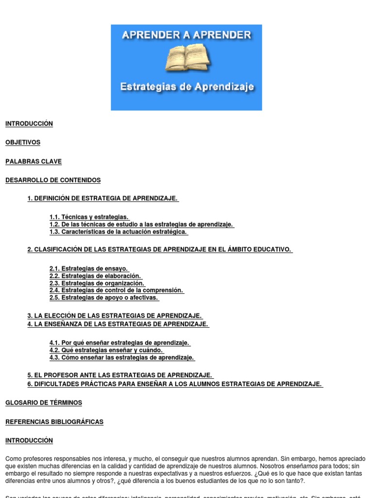 Estrategias Efectivas para Aprender | PDF | Aprendizaje | Plan de estudios