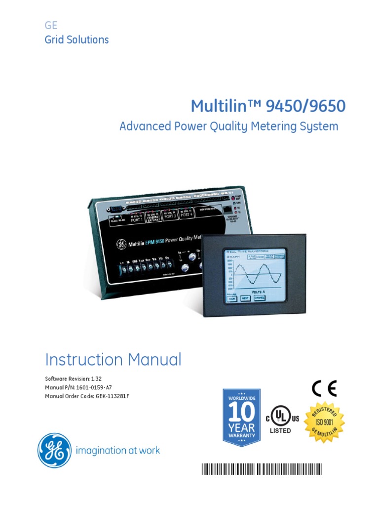 Multilin™ 9450/9650 Instruction Manual PDF Information And