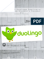 The Use of Duolingo Applicatio N To Improve Student's Vocabul Ary