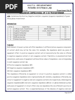 9. SEQUENCE IMPEDANCES OF 3-Φ TRANSFORMER