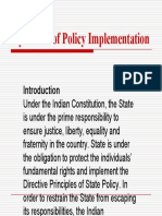 Dynamics of Policy Implementation