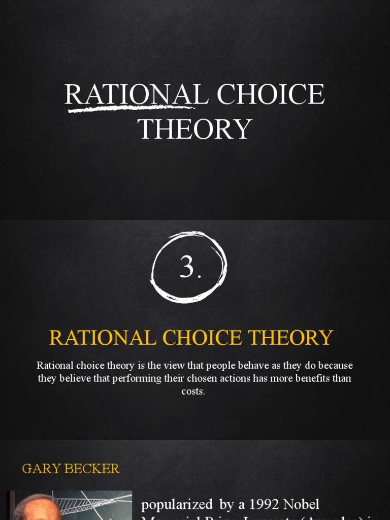 Understanding Rational Choice Theory | PDF