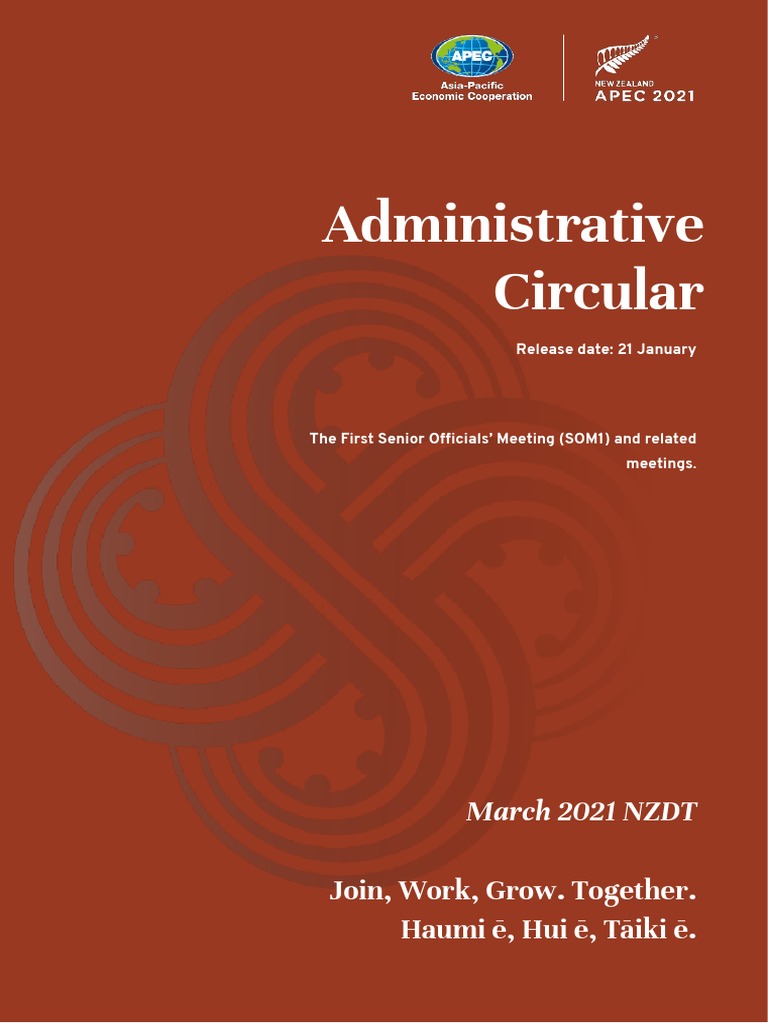 SOM1 APEC 2021 Administrative Circular | PDF | Asia Pacific Economic ...