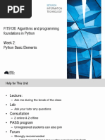 FIT9136 Week 2-Python Basic Elements