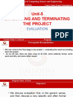 U501 PM Project Evaluation