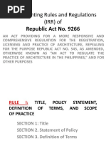 Ra9266 Rule I