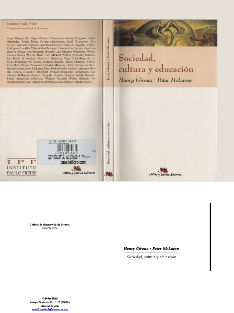 Libro GirouxHenryEtPeterMcLarenSociedadCulturaYEducacionPdf