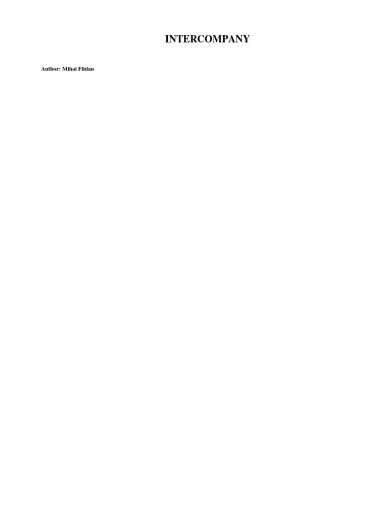 Intercompany Transaction Setup Guide | PDF | Accounts Payable | Business