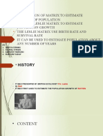 Application of Matrix To Estimate Growth of Population