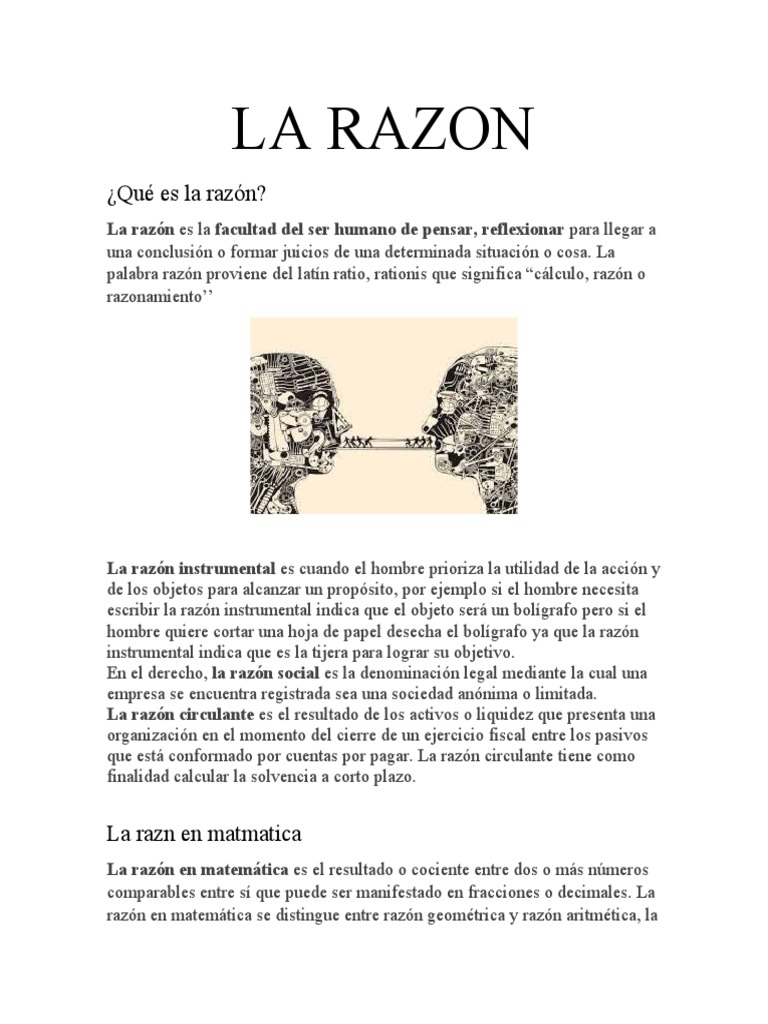 Definición y Tipos de Razón | PDF