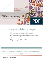 Cost Volume and Profit (CVP) Analysis