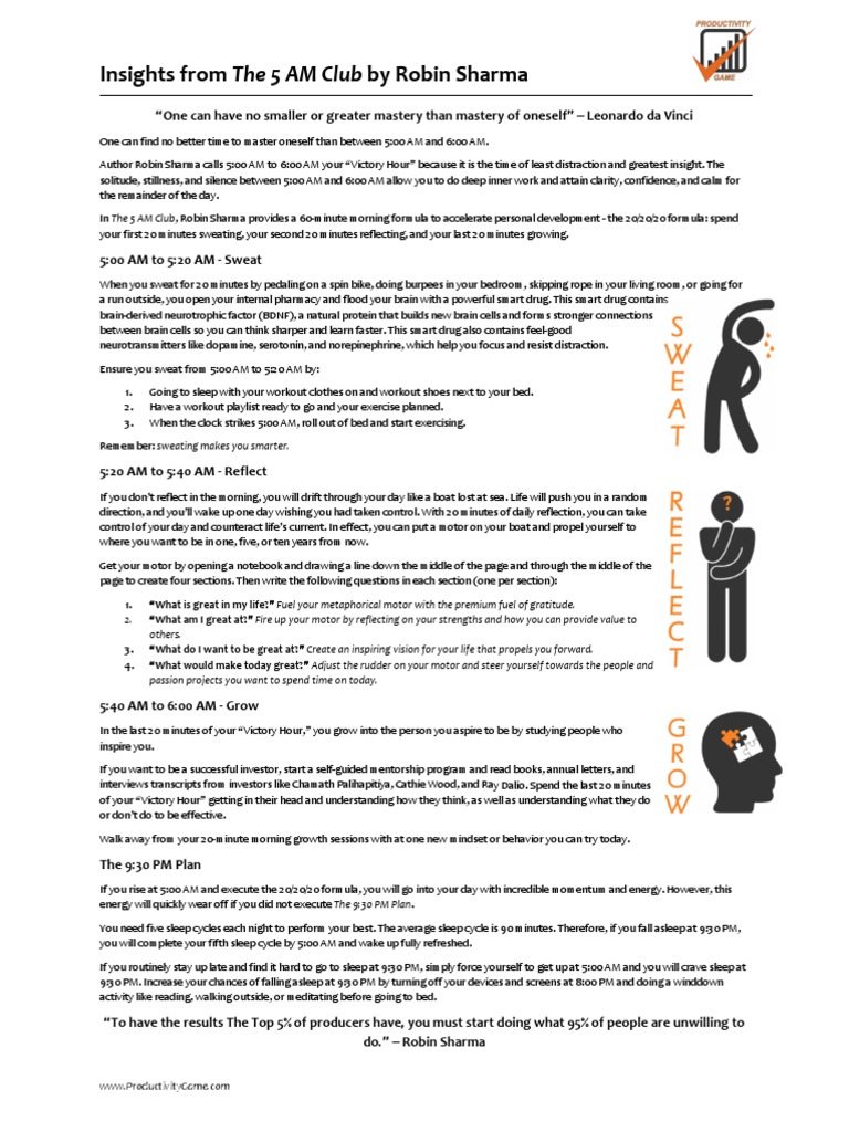 Mastering Mornings: The 20/20/20 Formula | PDF | Brain | Sleep