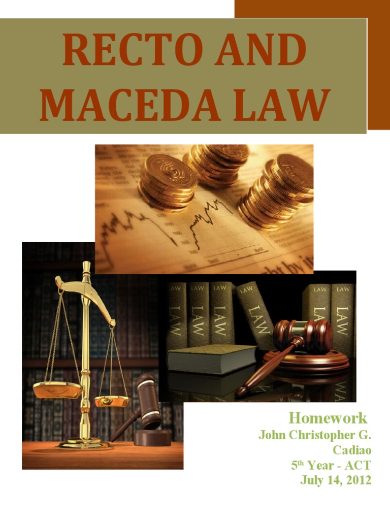 Recto and Maceda Law Overview | PDF | Finance & Money Management | Law