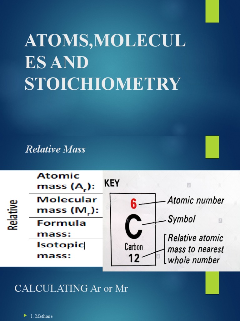 1,2.atoms, Molecules and Stoichiomtery - 11ig | PDF | Electron ...