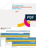 Invigilator Training Fronter Version - January 2020