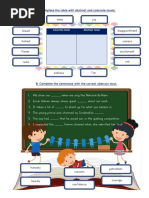 Baby Joy: A. Complete The Table With Abstract and Concrete Nouns