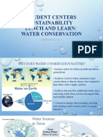 Student Centers Sustainability Lunch and Learn: Water Conservation