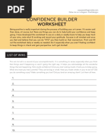 Confidence Builder: Worksheet