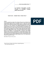 A Descriptive Survey On Teachers' Perception of EFL Writing and Their Practice of Teaching Writing: Preparatory Schools in Jimma Zone in Focus