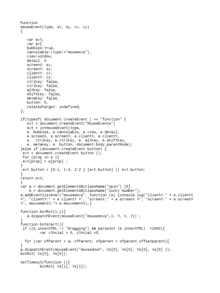 Mouse Event Automation Script | PDF | Computers