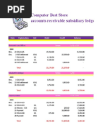 Computer Best Store Accounts Receivable Subsidiary Ledgers: Date Explanation Ref. Debit Credit Balance