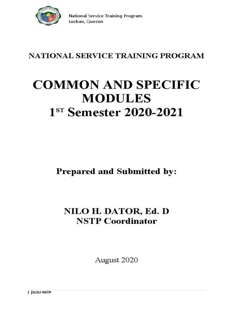 CWTS Module 1st Sem | PDF | Volunteering | President Of The Philippines