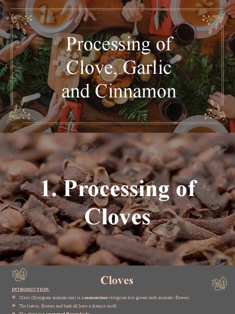 Clove, Garlic and Cinnamon PDF Cinnamon Clove
