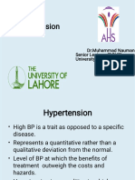 Clinical Medicine Hypertension: DR - Muhammad Nauman Senior Lecturer (DOVS) University of The Lahore