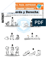 Ficha de Izquierda y Derecha para Segundo de Primaria