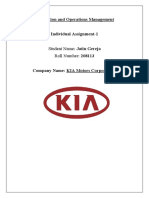 Production and Operations Management Individual Assignment-1: Jatin Gereja: 208113 Company Name: KIA Motors Corporation