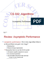 CS 332: Algorithms: Asymptotic Performance