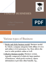 Types of Businesses: College of Engineering Paf-Kiet