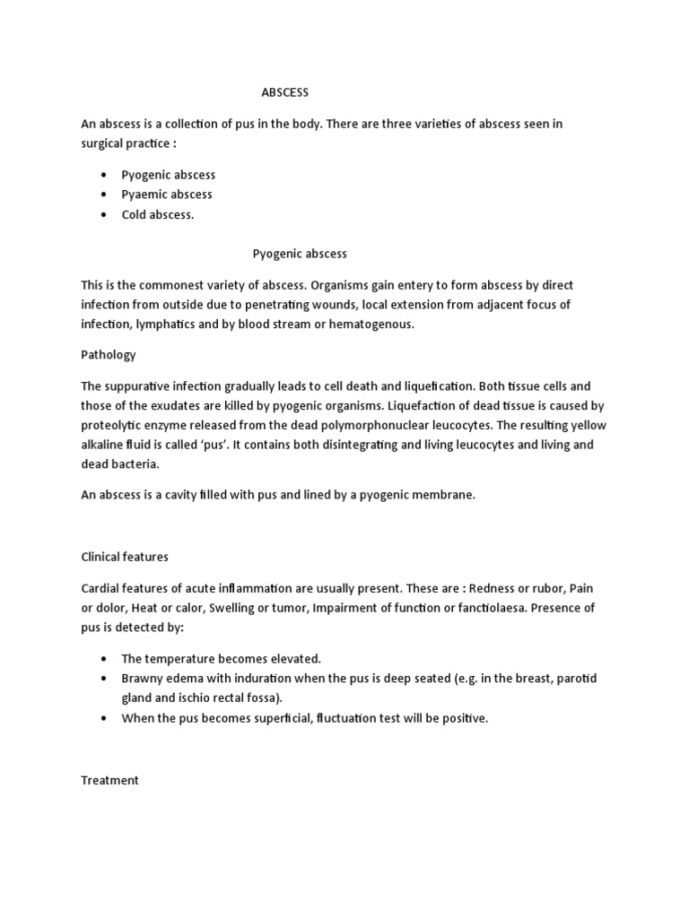 Understanding Abscess Types and Treatment | PDF | Clinical Medicine ...