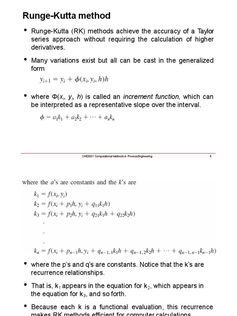 Overview of Runge-Kutta Methods | PDF | Differential Equations ...