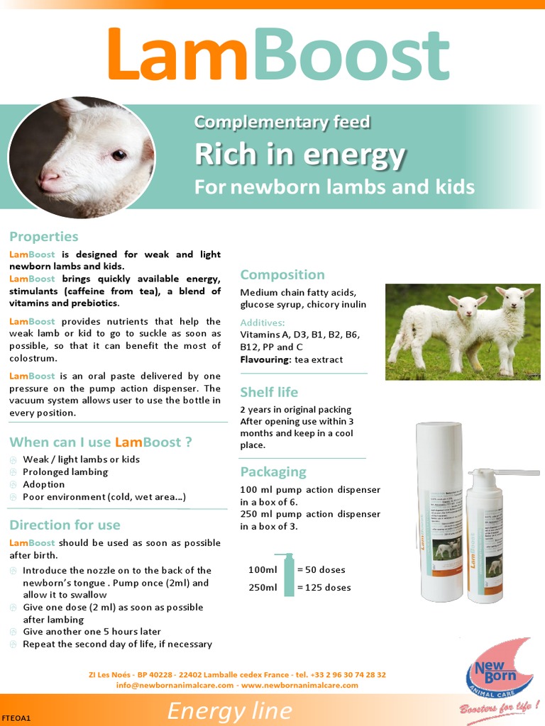 LamBoost for Newborn Lambs | PDF